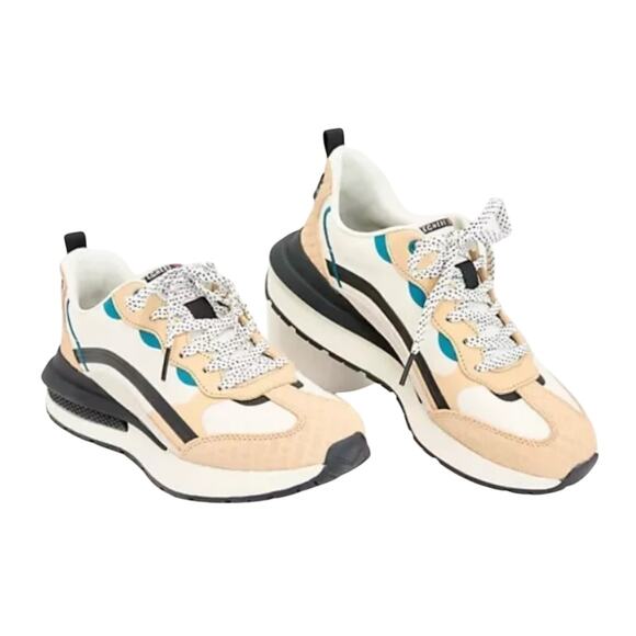 NIB! Diane Von Furstenberg x Skechers Suede Lace-Up Sneakers - Size 8 - Picture 1 of 12